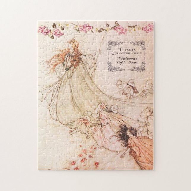 Titania Drottning av Älvor Midsommar Nattens dröm Pussel (Vertikal)