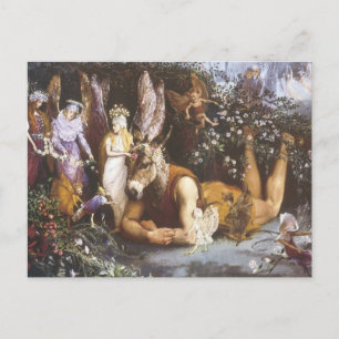 Titania och Grund,Midsommarnattens dröm Vykort