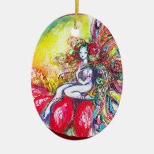 TITANIA RED VIBRANT RUBY STAR JULGRANSPRYDNAD KERAMIK