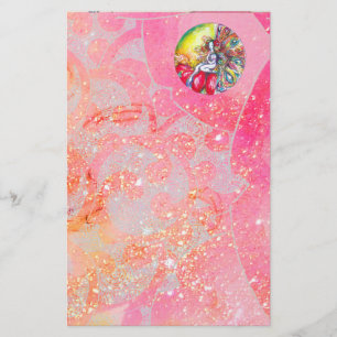 TITANIA,rosa gult röd Brevpapper
