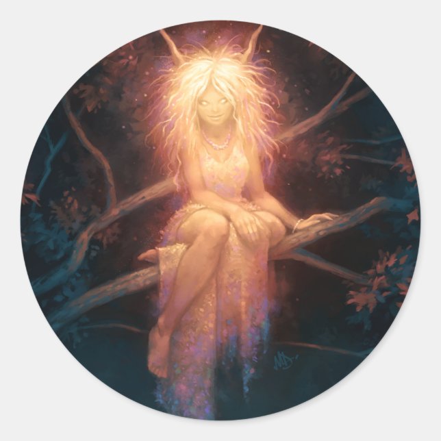 Titania Runt Klistermärke (Framsida)