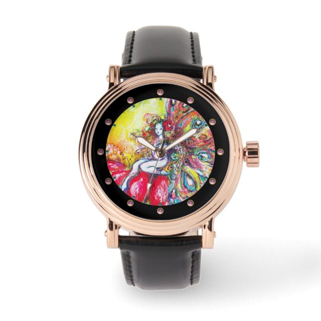 TITANIA SITTA PÅ ETT RÖTT FLÖDE ARMBANDSUR (Framsida)