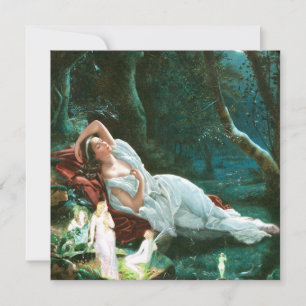 Titania Sleeping in Moonlight - Simmons Art Inbjudningar
