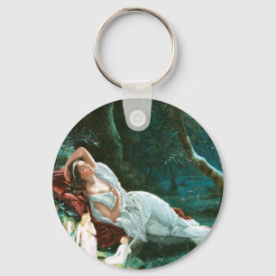 Titania Sleeping in Moonlight - Simmons Art Nyckelring