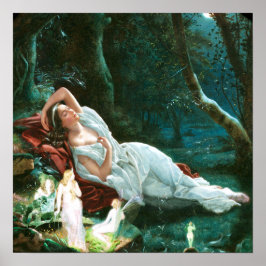 Titania Sleeping in Moonlight - Simmons Art Poster