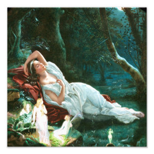 Titania Spipande i Moonlight Simmons Fae Art Fototryck