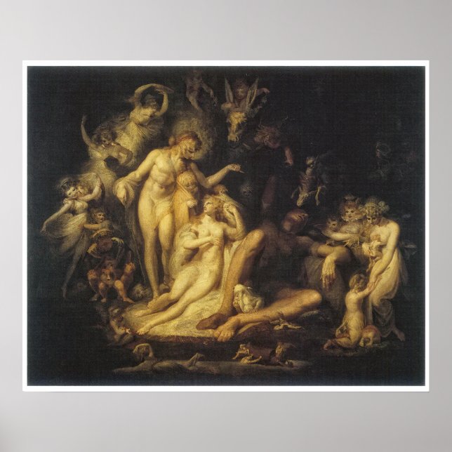 Titanias Awakening av Henry Fuseli Poster (Framsidan)
