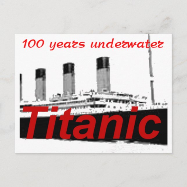 Titanic: 100 år Undervatten Vykort (Framsida)
