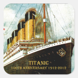 Titanic 100. årsdag för RMS Fyrkantigt Klistermärke