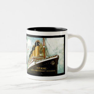 Titanic 100. årsdag för RMS Två-Tonad Mugg
