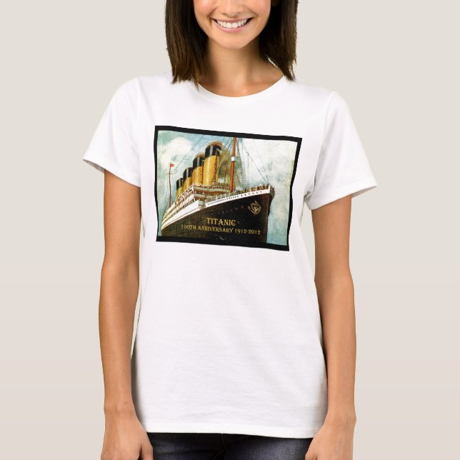 Titanic 100. årsdagkvinna för RMS T Tee Shirt (Framsida)