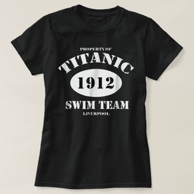 TITANIC 1912 Simma Team, Funny, Retro, T-Shirt (Design framsida)