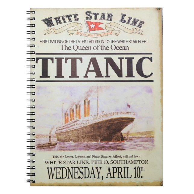 Titanic-affisch Anteckningsbok (Framsidan)