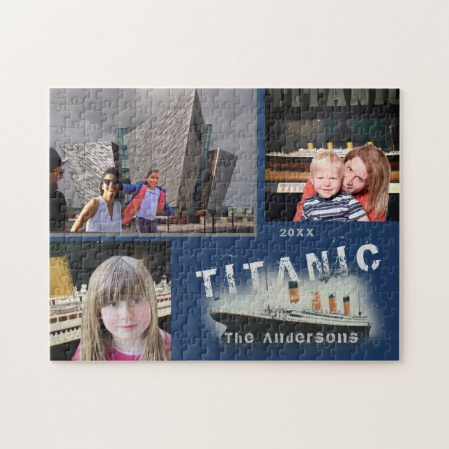 Titanic Anpassningsbar Family Three Photo Collage Pussel (Horisontell)