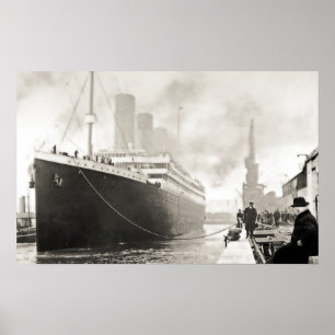 Titanic avresar Southampton för RMS Poster