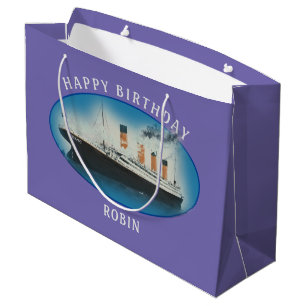 Titanic Birthday Lila RMS White Star Line Frakt