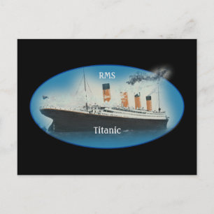 Titanic Black Maritime White Star Line Frakt Vykort