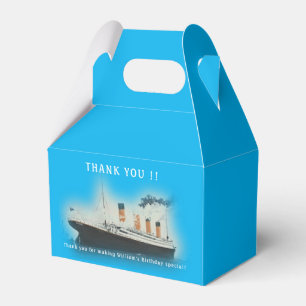 Titanic Blue Birthday White Star Line Frakt Presentaskar