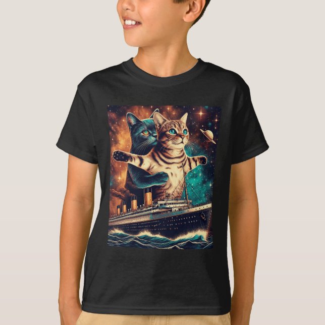 Titanic Cats Funny Tee (Framsida)