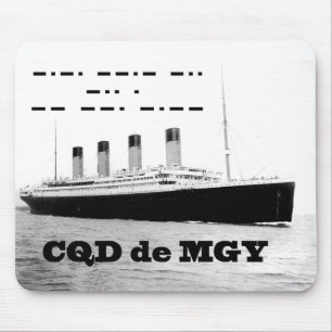 Titanic CQD de MGY Trådlösa Distress Signal Musmatta