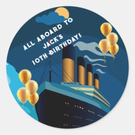 Titanic Cruise Frakt Liner Classic Round Sticker Runt Klistermärke