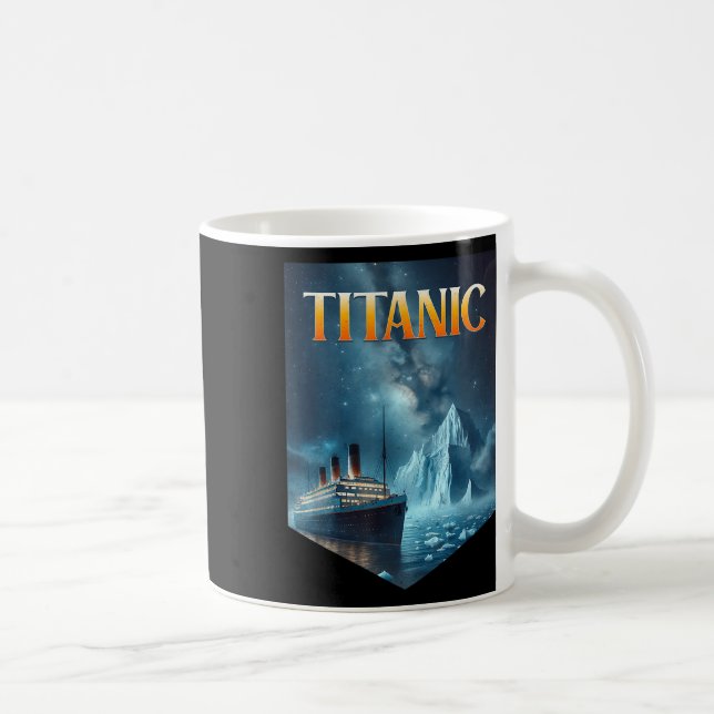 Titanic Cruise Ship Iceberg 1912 Rms Voyage Men Wo Kaffemugg (Höger)