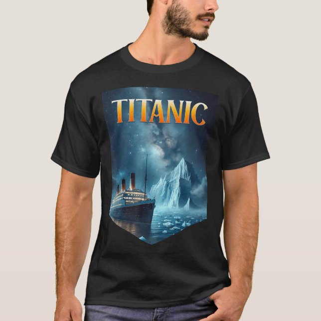 Titanic Cruise Ship Iceberg 1912 Rms Voyage Men Wo T Shirt (Framsida)