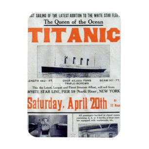 Titanic Drottning över Oceanen - White Star Line Magnet