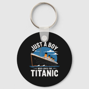 Titanic Fartyg Bara En Pojke Som Älskar Titanic-fa Nyckelring