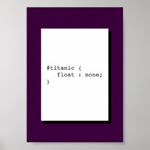 Titanic flöte inga rolig CSS Poster