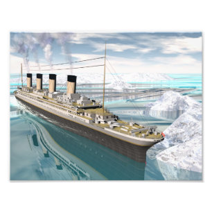 Titanic frakt - 3D framför Fototryck