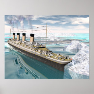 Titanic frakt - 3D framför Poster
