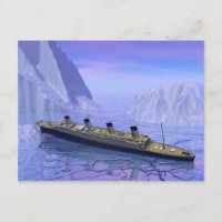 Titanic-frakt sjunker - 3D-rendering