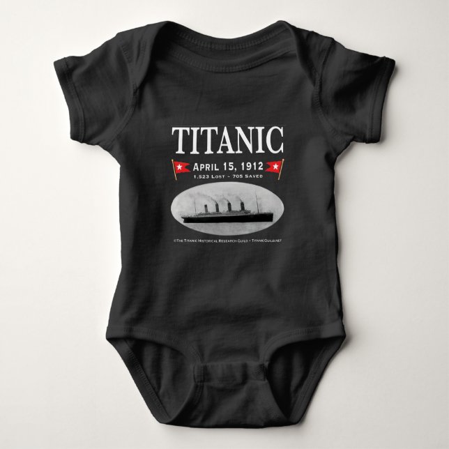 Titanic Ghost Frakt Baby Bodydress T Shirt (Framsida)