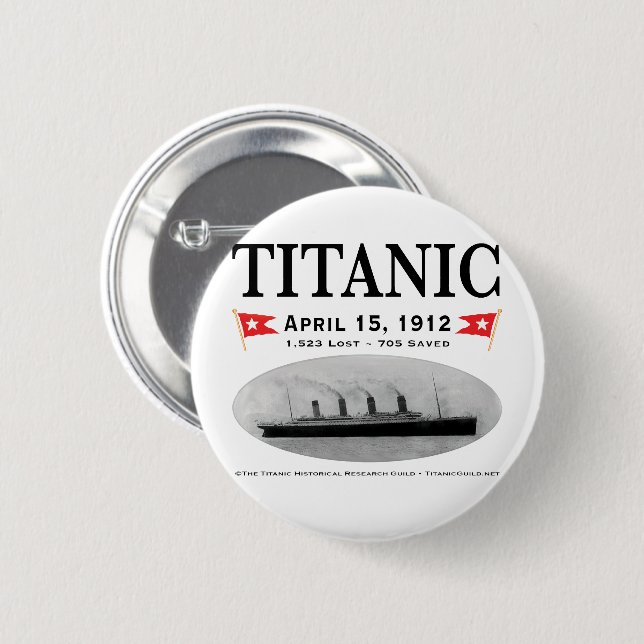 Titanic Ghost Frakt Button (round)(square avail) Knapp (Framsida & baksida)