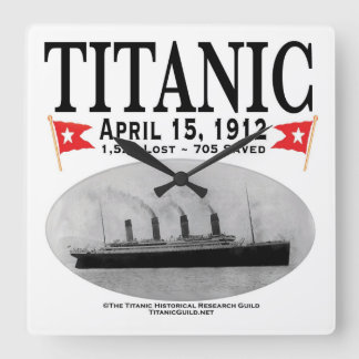 Titanic Ghost Frakt Clock Fyrkantig Klocka