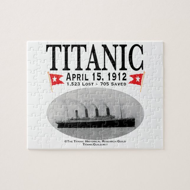 Titanic Ghost Frakt Jigszle Puzzle (vit) Pussel (Horisontell)