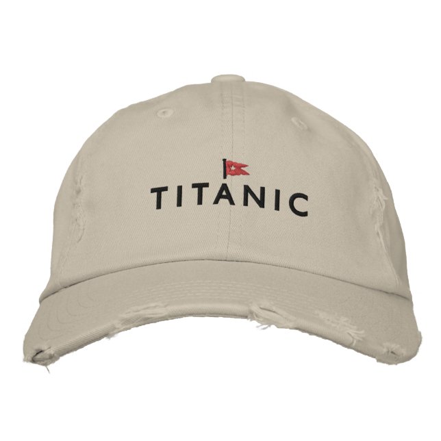 Titanic Hat med White Star Line Logotyp Broderad Keps (Framsida)