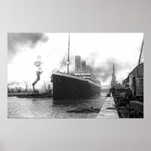 TITANIC i den SOUTHAMPTON HAMNEN Poster