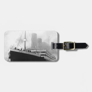 Titanic i skeppsdocka i Southampton Bagagebricka