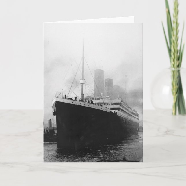 Titanic i skeppsdocka i Southampton Kort (Framsida)