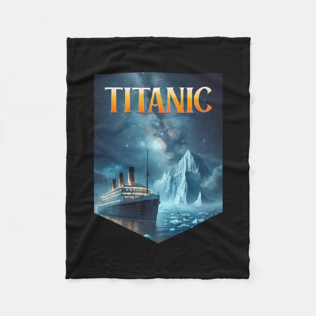 Titanic Kryssningsfartyg Isberg 1912 Rms Resa Män  Fleecefilt (Framsidan)
