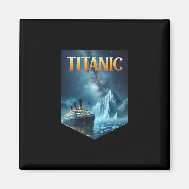 Titanic Kryssningsfartyg Isberg 1912 Rms Resa Män  Magnet (Framsidan)