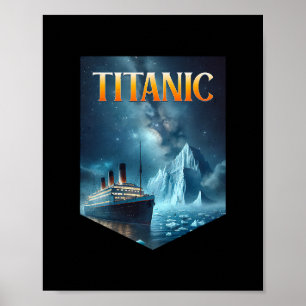 Titanic Kryssningsfartyg Isberg 1912 Rms Resa Män Poster