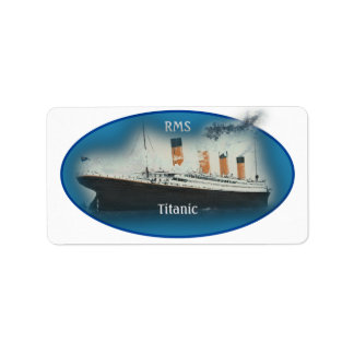 Titanic Maritime Blue White Star Line Frakt Adressetikett