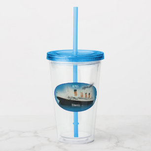 Titanic Maritime Blue White Star Line Frakt Take Away Mugg