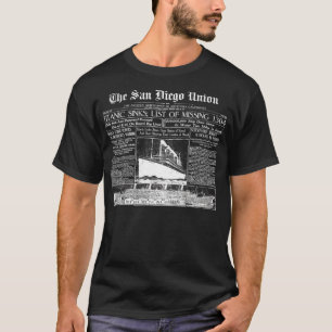 TITANIC Old Newspaper 1912 T Shirt