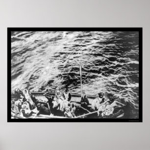 Titanic överlevandear i lifeboaten 1912 poster