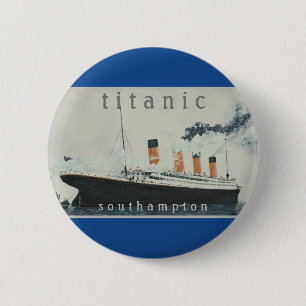 TITANIC Party Blue Vintage White Star Line Frakt Knapp