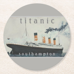 TITANIC Party Vintage White Star Line Frakt Underlägg Papper Rund